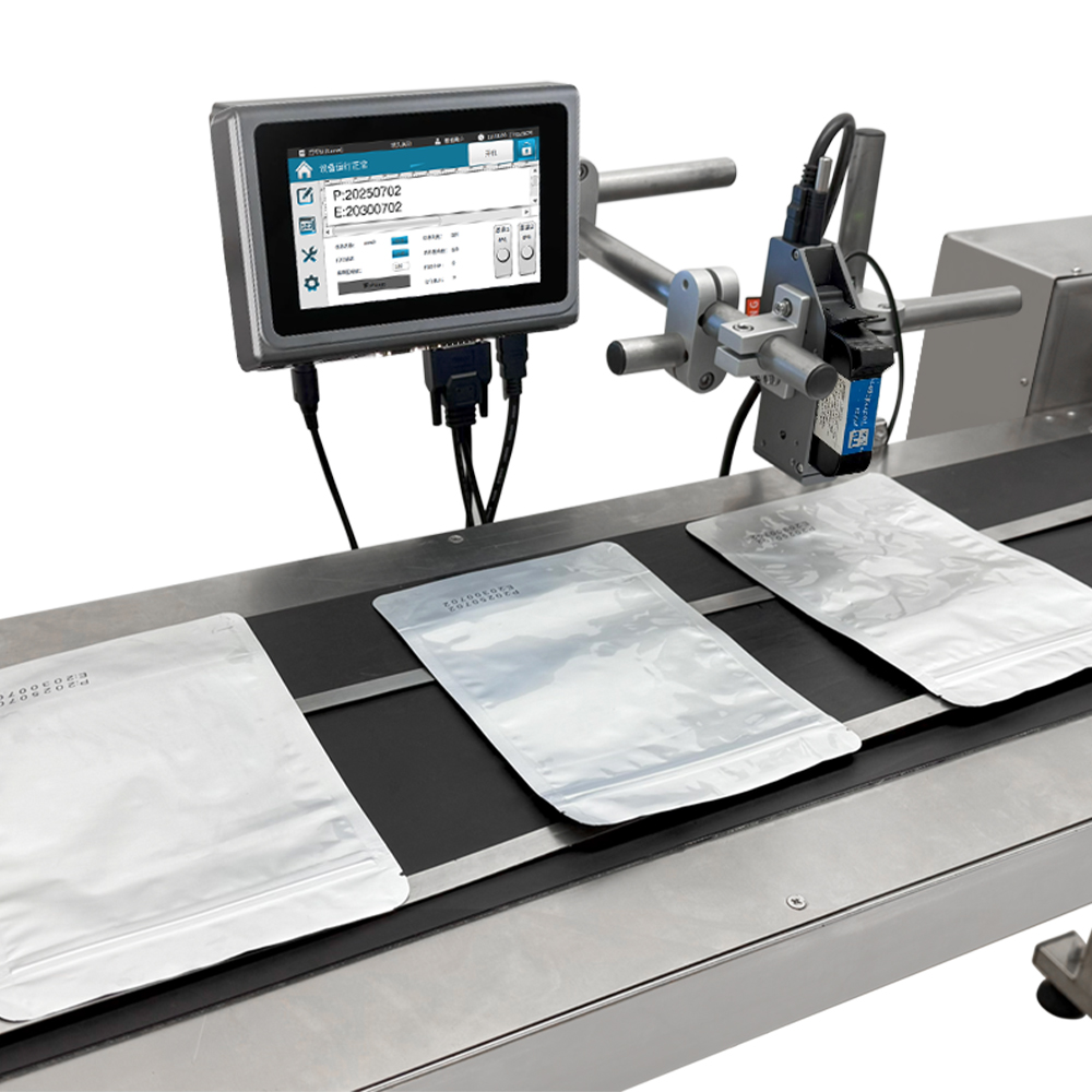 Commercial Printing Industry - เครื่องพิมพ์อิงค์เจ็ทอัตโนมัติสำหรับพิมพ์บาร์โค้ด วันที่ โลโก้ รหัสสินค้า บนถุงพลาสติก กล่องกระดาษแข็ง
