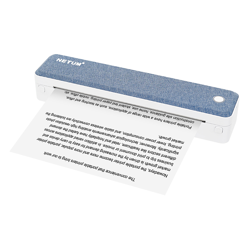 Commercial Document Printing - เครื่องพิมพ์ความร้อนแบบพกพา A4 บลูทูธ สำหรับธุรกิจและการเดินทาง พิมพ์ไร้หมึกได้ทุกที่ ความละเอียด