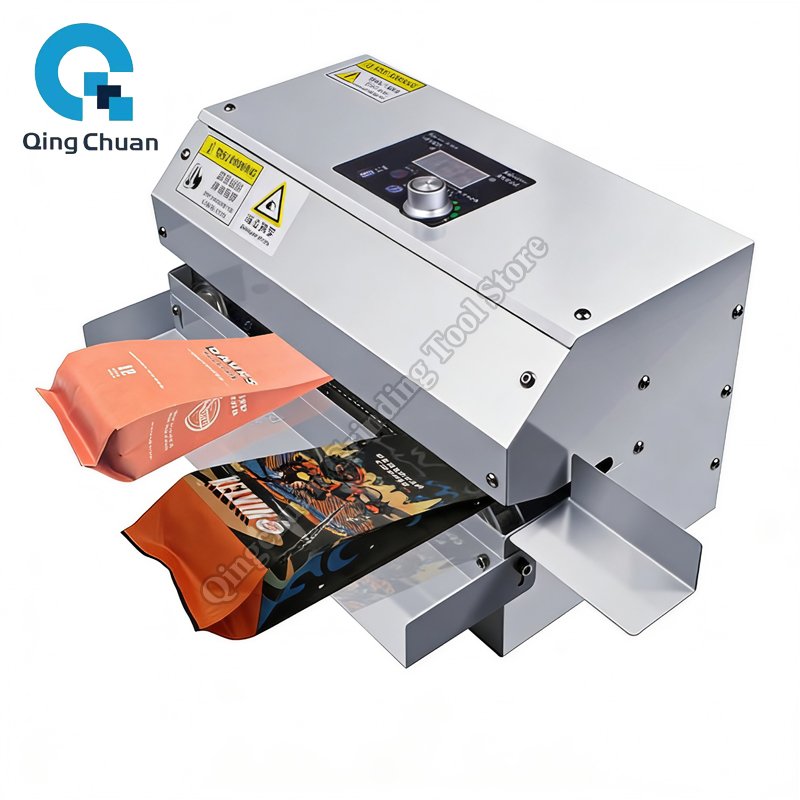 Commercial Printing And Packaging - เครื่องซีลปิดผนึกอัตโนมัติสำหรับบรรจุภัณฑ์อาหาร ชา ถุงชา เครื่องซีลฟิล์มแบบต่อเนื่อง เครื่องซีลพิมพ์วันที่และหมายเลขล็อตสำหรับการค้า