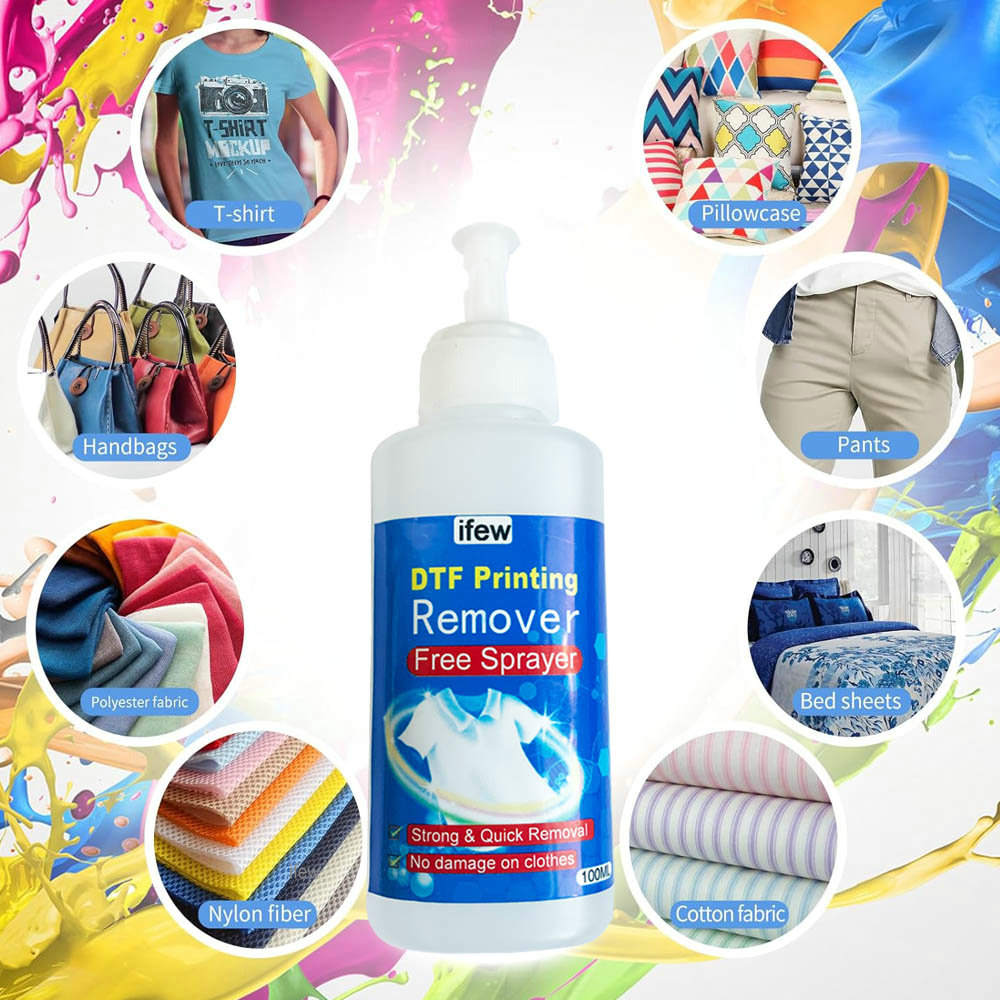 Commercial Vinyl Printing - เสื้อผ้าการถ่ายเทความร้อนไวนิลRemover Liquid DTFลบDTF Removerกาวพิมพ์Removerลบเสื้อผ้าสําหรับเครื่องพิมพ์ทําความสะอาด