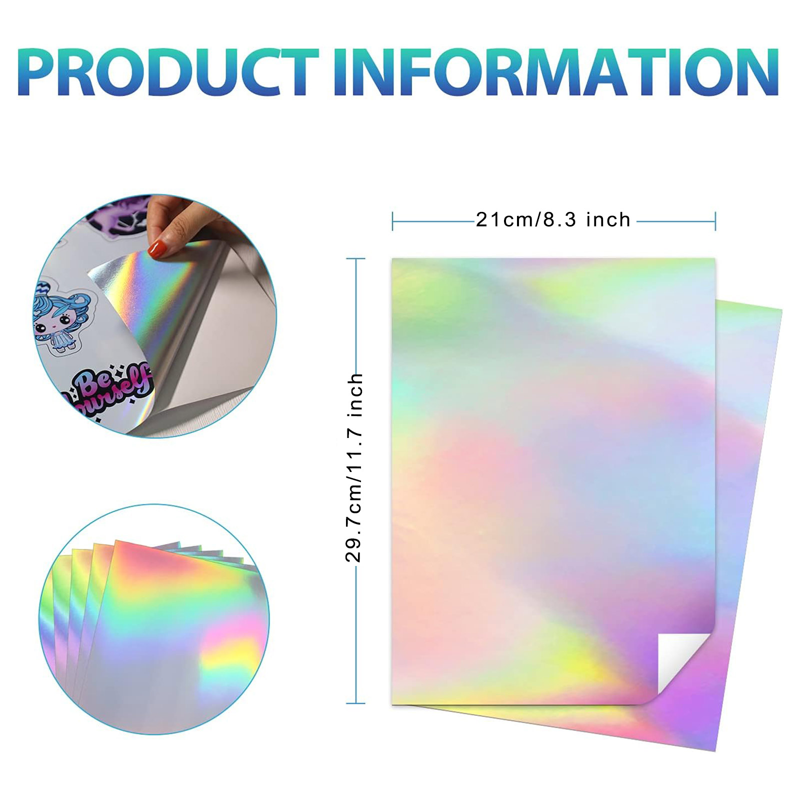 10 แผ่น A4 Holographic พิมพ์สต - Commercial Vinyl Printing บทวิจารณ์และราคา