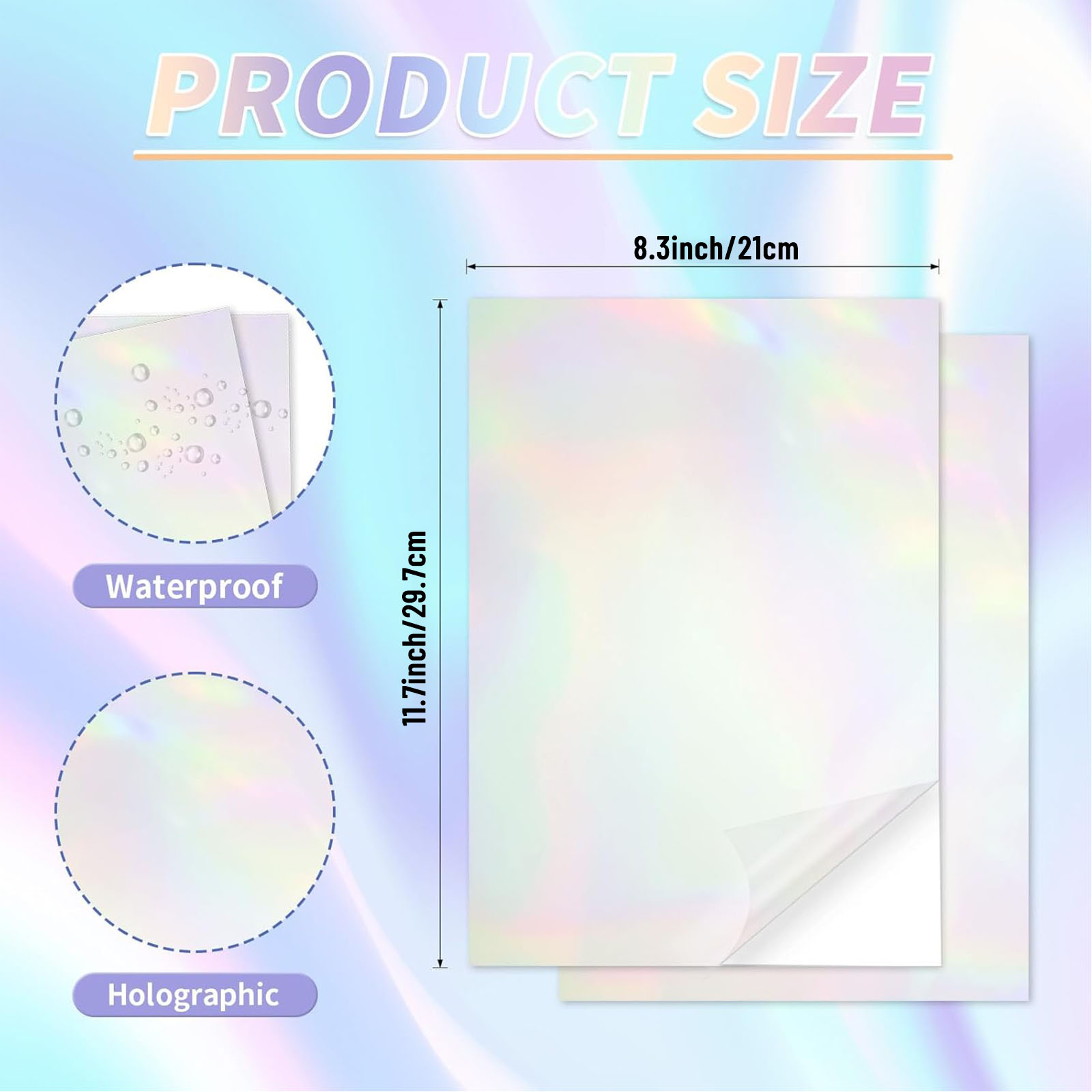 20 แผ่นกระดาษสติกเกอร์โฮโลแกรม - Commercial Vinyl Printing บทวิจารณ์และราคา
