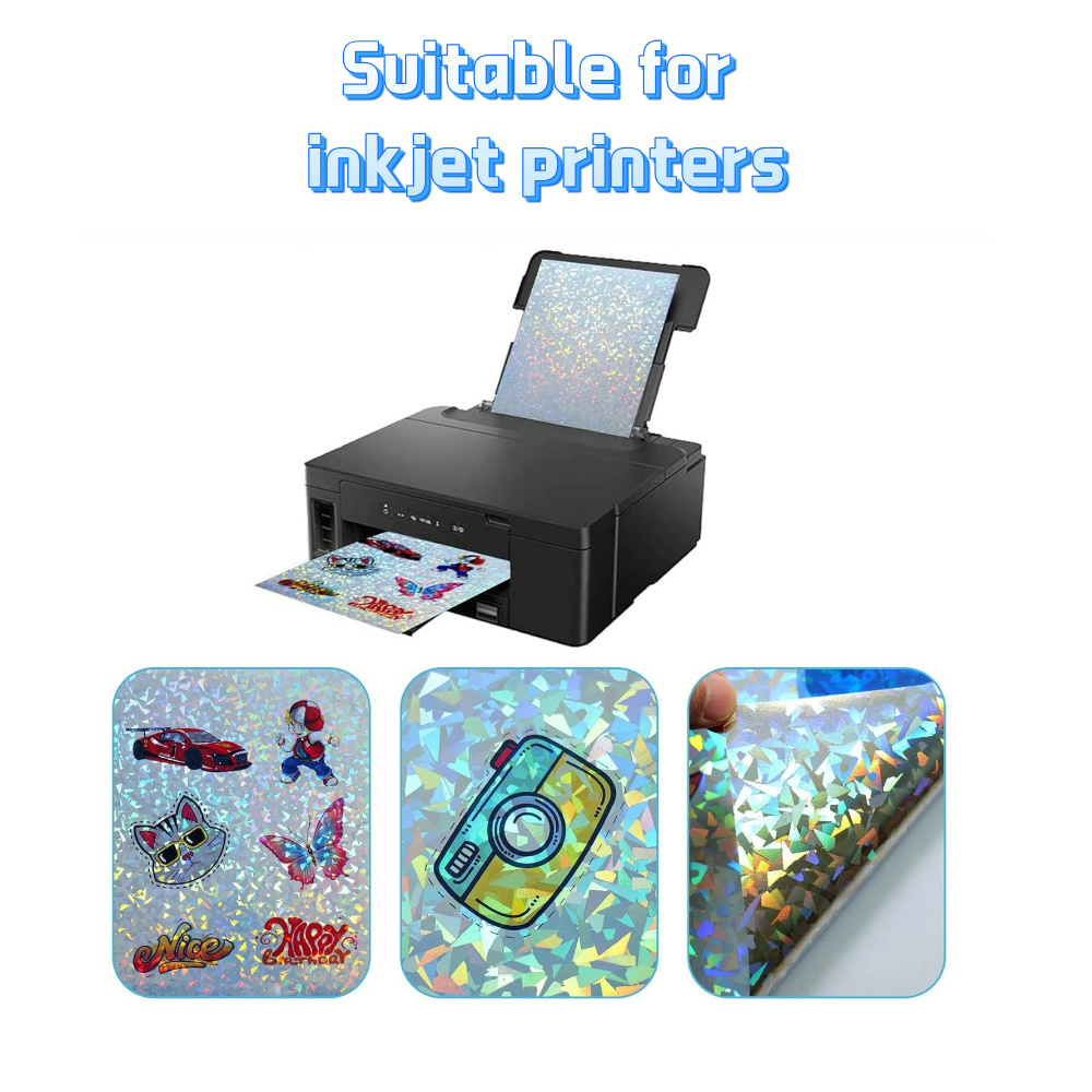 10 แผ่นสติกเกอร์โฮโลแกรมกระดาษ - Commercial Vinyl Printing บทวิจารณ์และราคา