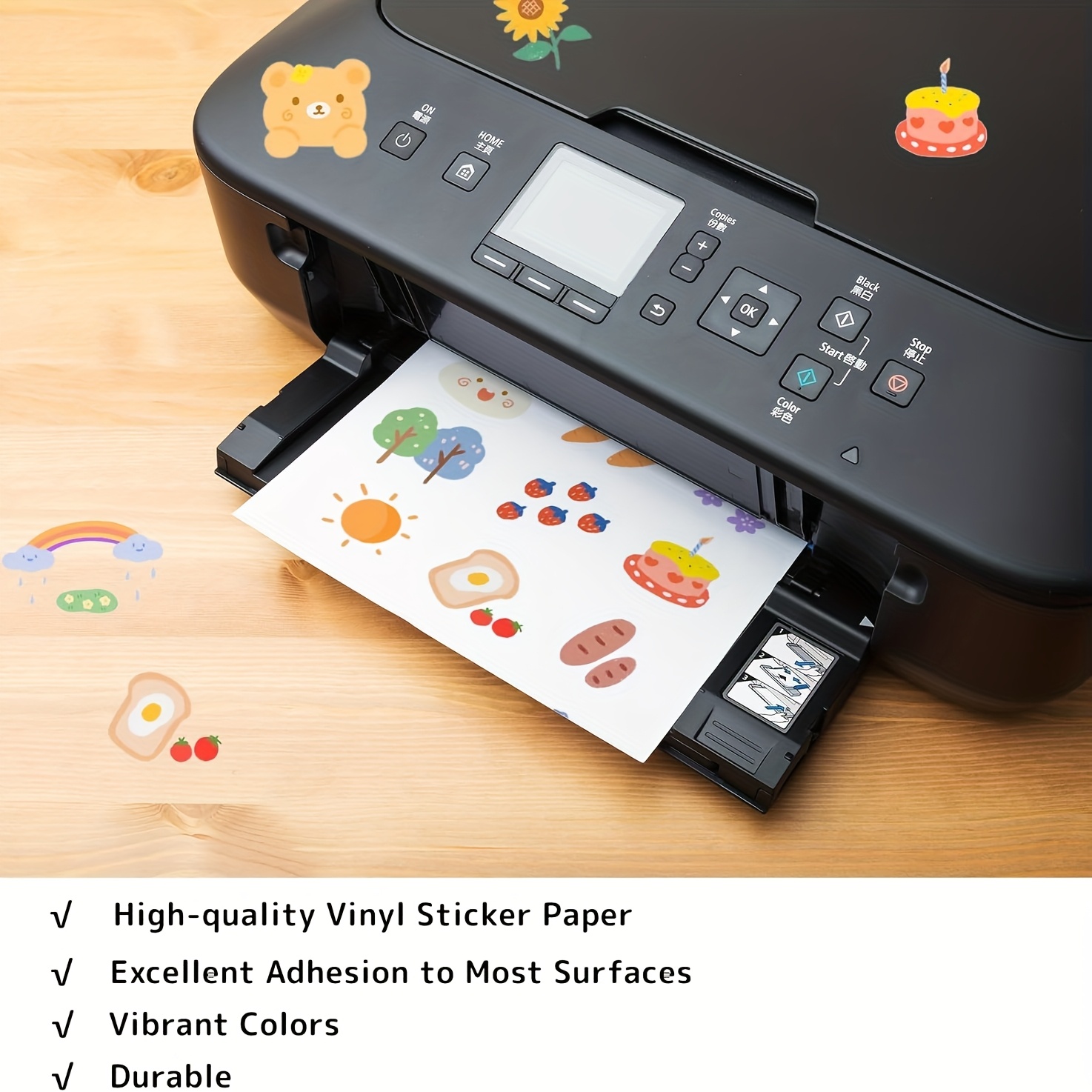 50 แผ่น A4 PET กระดาษสติกเกอร์ - Commercial Vinyl Printing บทวิจารณ์และราคา