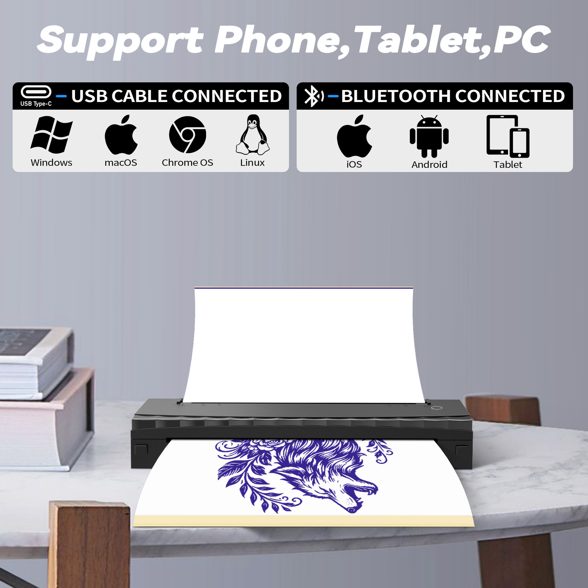เครื่องพิมพ์ลายสักไร้สายแบบบลู - Commercial Document Printing บทวิจารณ์และราคา