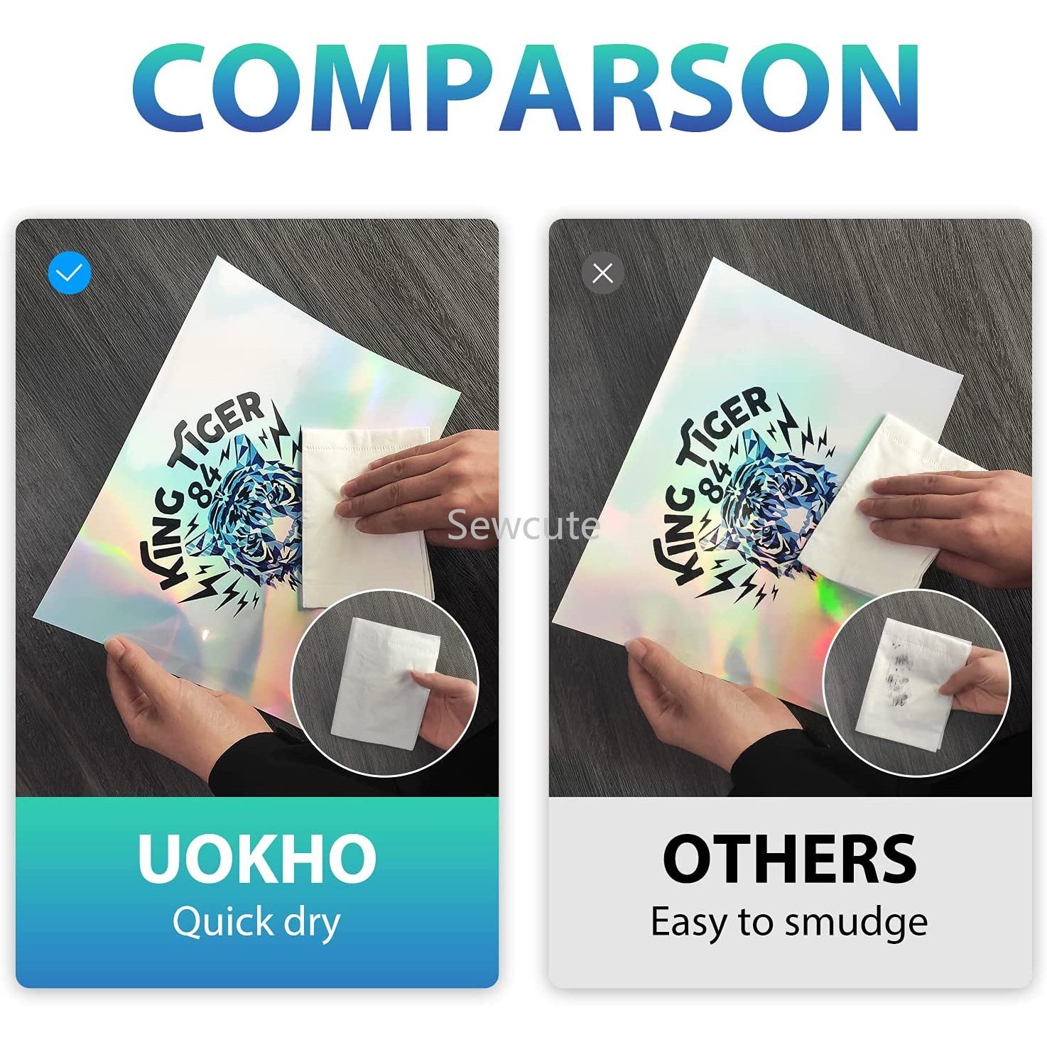 10แผ่นโฮโลแกรมสติ๊กเกอร์กระดาษ - Commercial Vinyl Printing บทวิจารณ์และราคา